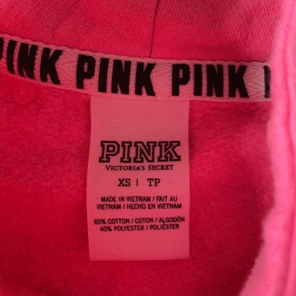 PINK Victoria’s Secret Neon Pink Turtleneck Sweatshirt - Picture 3 of 6